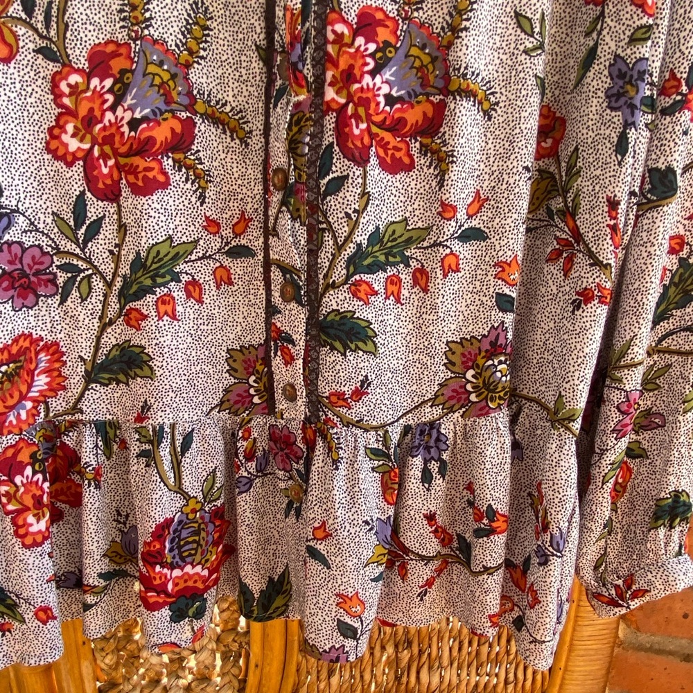 Anthropology Floral Blouse Top Size 14 Women’s New Condition Beautiful - Picture 13 of 15